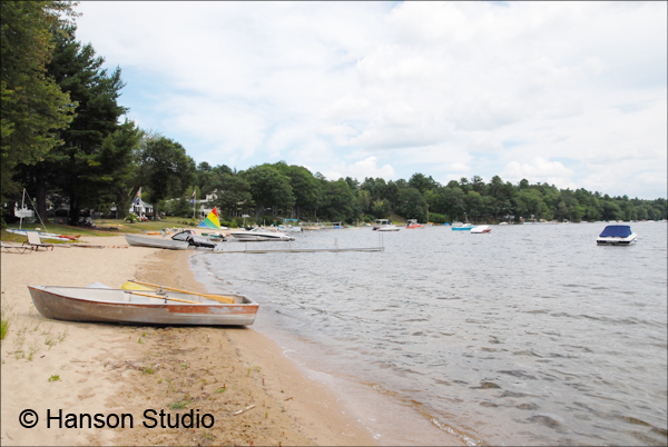 Ossipee Lake, NH - Boats at Calumet Beach